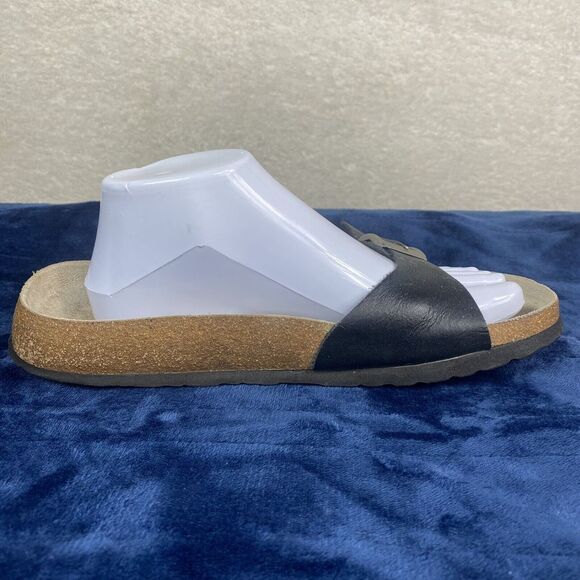 Birkenstock Tula Madrid Slides Womens 41/10 Black Leather Buckle Slip On Sandals - Picture 4 of 15